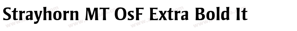 Strayhorn MT OsF Extra Bold Italic字体转换